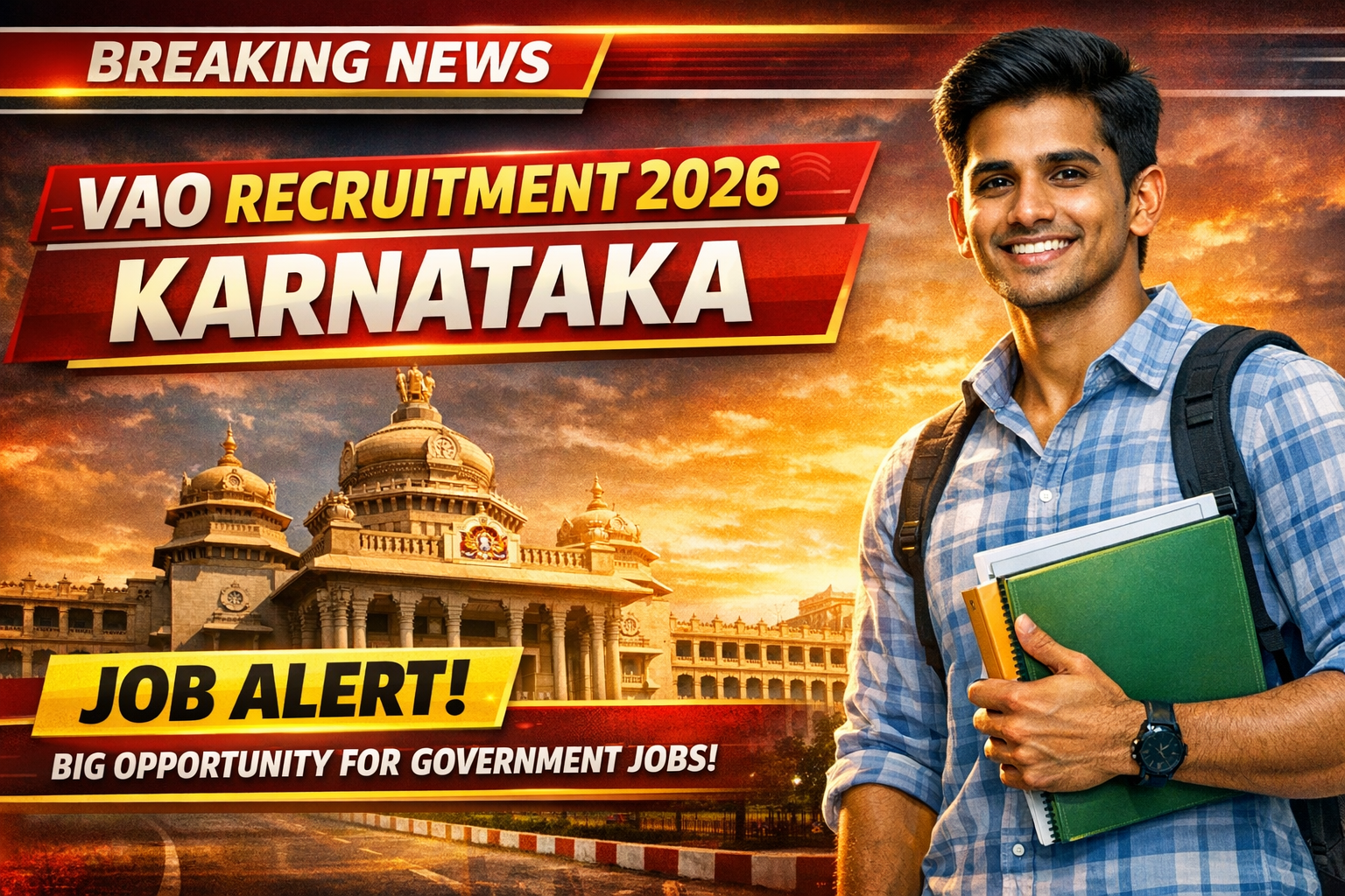 ಕರ್ನಾಟಕ VAO Recruitment 2026 – 500 ಗ್ರಾಮ ಆಡಳಿತ ಅಧಿಕಾರಿ ಹುದ್ದೆಗಳ ನೇಮಕಾತಿ, PUC ಪಾಸ್ ಅಭ್ಯರ್ಥಿಗಳಿಗೆ ಸರ್ಕಾರಿ ಉದ್ಯೋಗ ಅವಕಾಶ