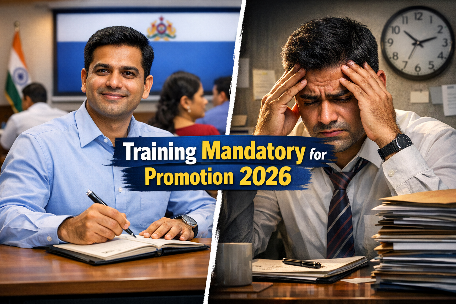 Karnataka government employees attending training session for promotion rules 2026 official notification concept