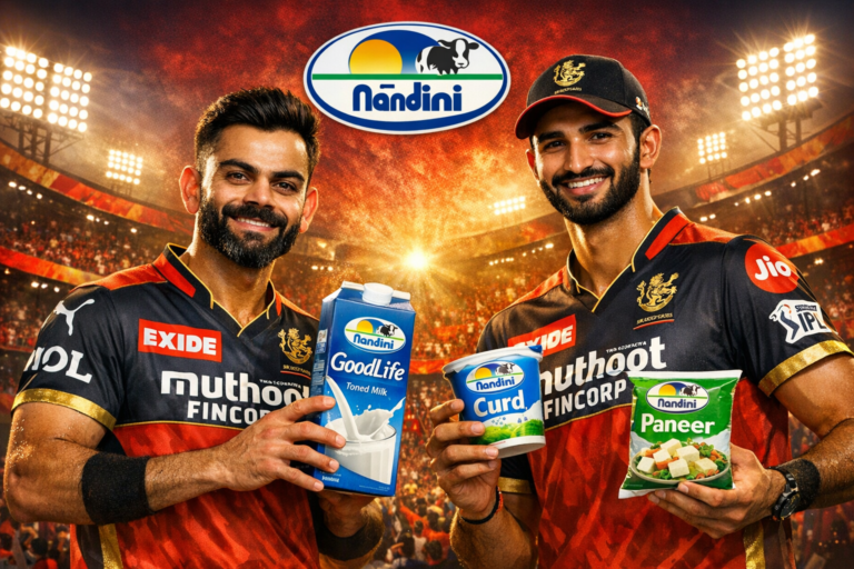 KMF RCB Partnership 2026: Virat Kohli and Devdutt Padikkal promoting Nandini milk products in RCB jersey