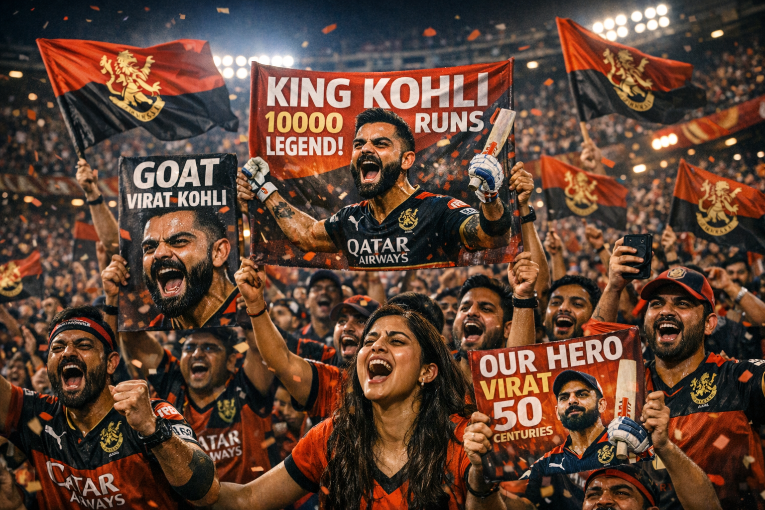 Virat Kohli IPL Record – Kohli celebrating historic 19 seasons with Royal Challengers Bangalore in IPL 2026 match