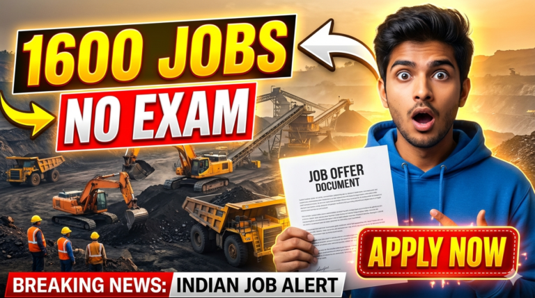 SECL Apprentice Recruitment 2026 1600 Posts Apply Online Engineering Diploma Jobs India Merit Based Selection