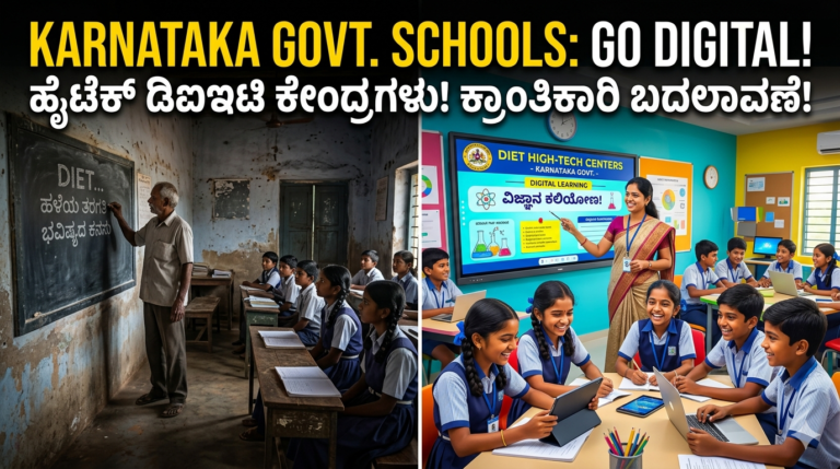DIET ಹೈಟೆಕ್ ಕೇಂದ್ರಗಳು ಕರ್ನಾಟಕದಲ್ಲಿ ಸರ್ಕಾರಿ ಶಾಲೆಗಳ ಶಿಕ್ಷಣ ಸುಧಾರಣೆಗಾಗಿ ನಿರ್ಮಿಸಲಾಗುತ್ತಿರುವ ಆಧುನಿಕ ಡಿಜಿಟಲ್ ತರಬೇತಿ ಕೇಂದ್ರಗಳು