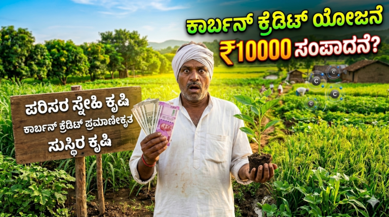 ಕಾರ್ಬನ್ ಕ್ರೆಡಿಟ್ ಯೋಜನೆ ಮೂಲಕ ಹಣ ಗಳಿಸುವ ರೈತ thumbnail ಚಿತ್ರ