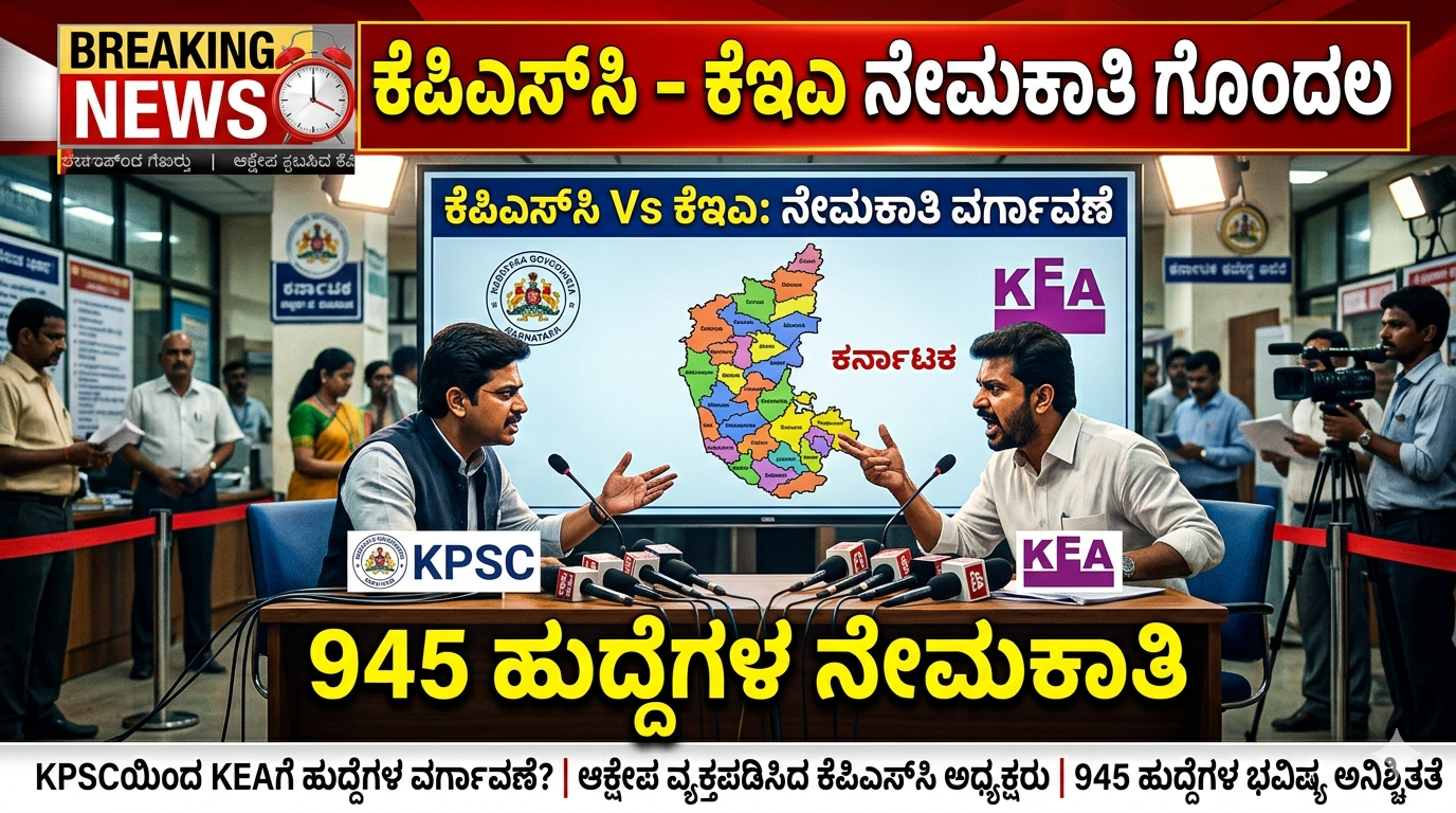 KPSC KEA Recruitment Karnataka 945 agriculture officer posts government decision news