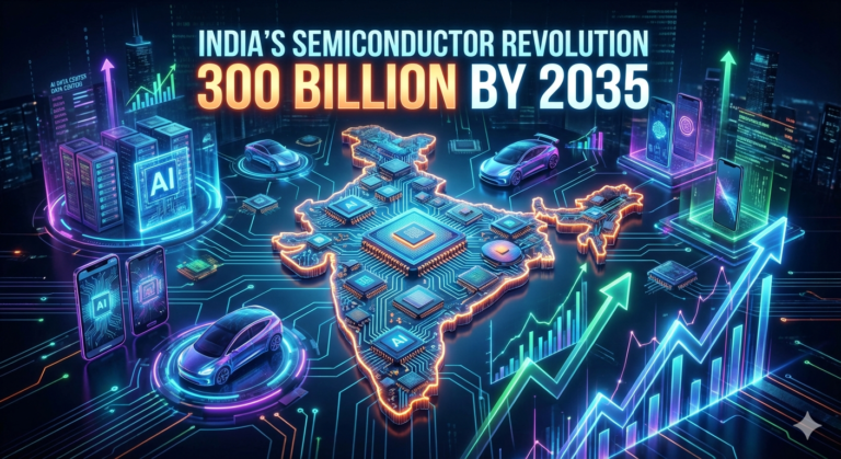 ಭಾರತದ ಸೆಮಿಕಂಡಕ್ಟರ್ ಮಾರುಕಟ್ಟೆ ಬೆಳವಣಿಗೆ, AI ಚಿಪ್, ಡಾಟಾ ಸೆಂಟರ್ ಮತ್ತು ಟೆಕ್ನಾಲಜಿ ಅಭಿವೃದ್ಧಿ ದೃಶ್ಯ