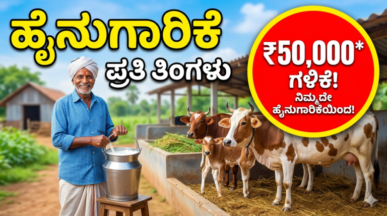 “ಹೈನುಗಾರಿಕೆ ಮೂಲಕ ₹50,000 ಆದಾಯ Dairy Farming Guide Kannada”
