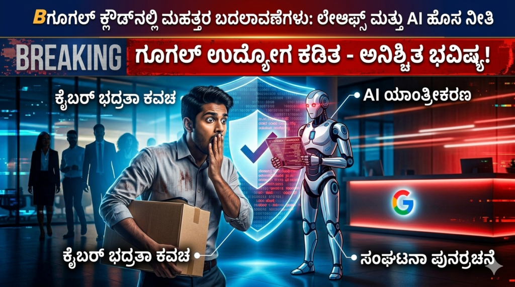 Google Layoffs 2026: Google Cloud ಮತ್ತು Cybersecurity ತಂಡಗಳಲ್ಲಿ ಉದ್ಯೋಗ ಕಡಿತ, AI ಹೂಡಿಕೆಗಳ ಪರಿಣಾಮ ಮತ್ತು ಭವಿಷ್ಯದ ಉದ್ಯೋಗ ಅವಕಾಶಗಳ ವಿಶ್ಲೇಷಣೆ